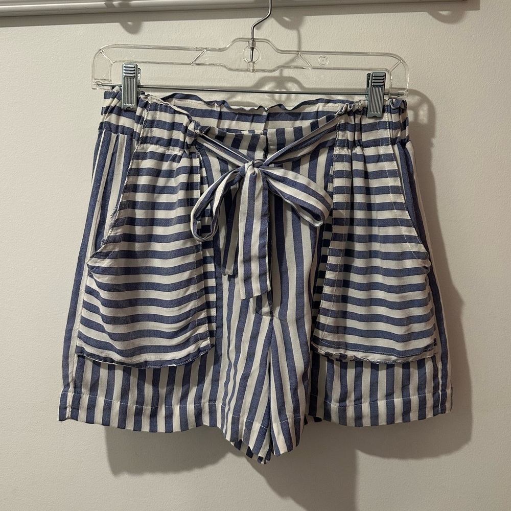Altar'd State Navy and White Striped Top
